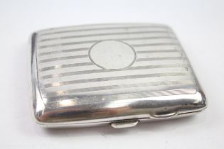 Antique Hallmarked 1918 Chester Sterling Silver Cigarette Case (95g) // Maker - Unidentifiable