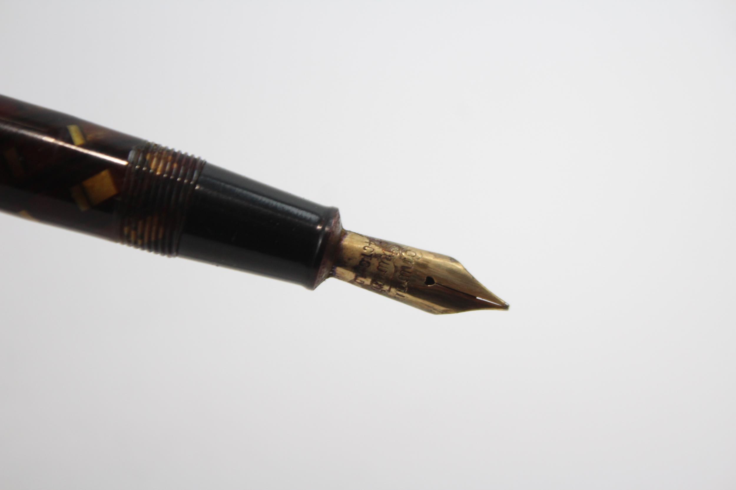 Vintage Conway Stewart 28 Brown Fountain Pen w/ 14ct Gold Nib WRITING // Dip Tested & WRITING In - Image 3 of 9