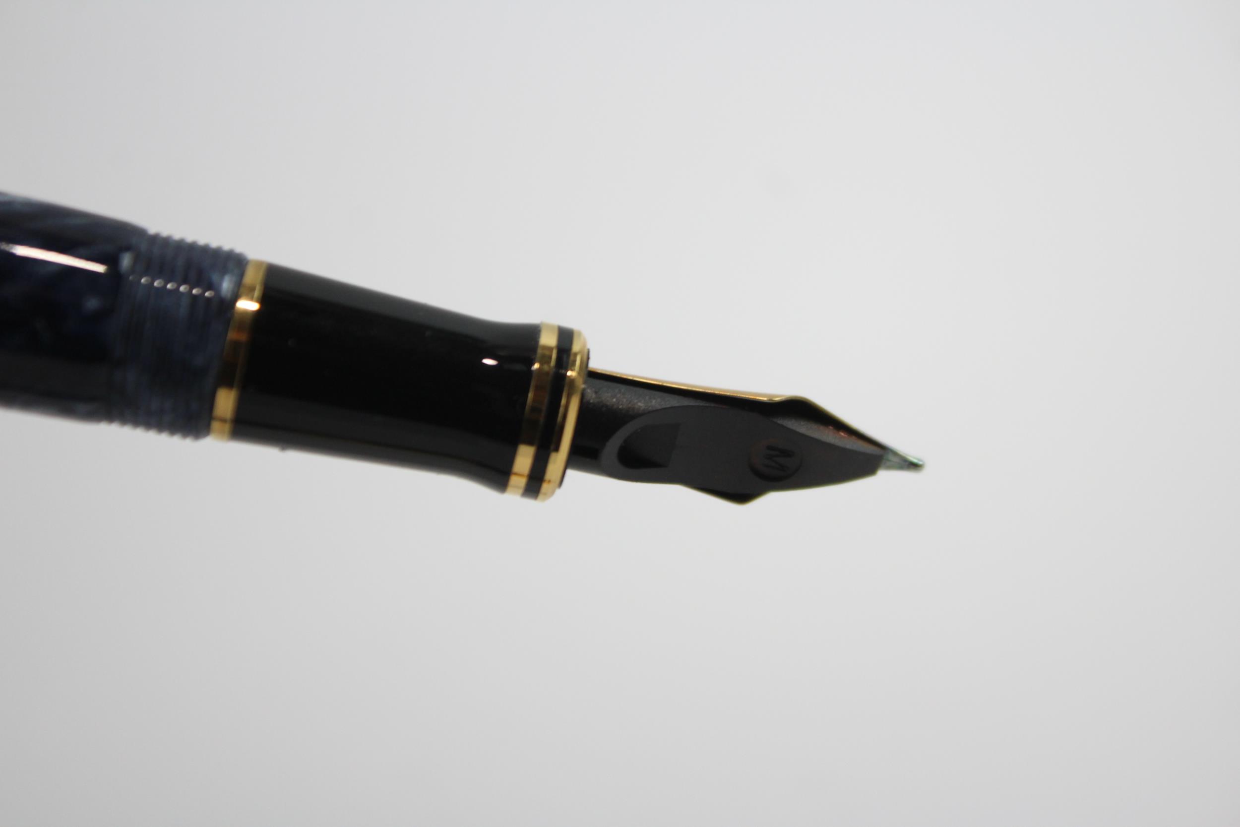 Parker Duofold Navy Lacquer Fountain Pen w/ 18ct Gold Nib, Ballpoint Etc // Dip Tested & WRITING - Image 4 of 8