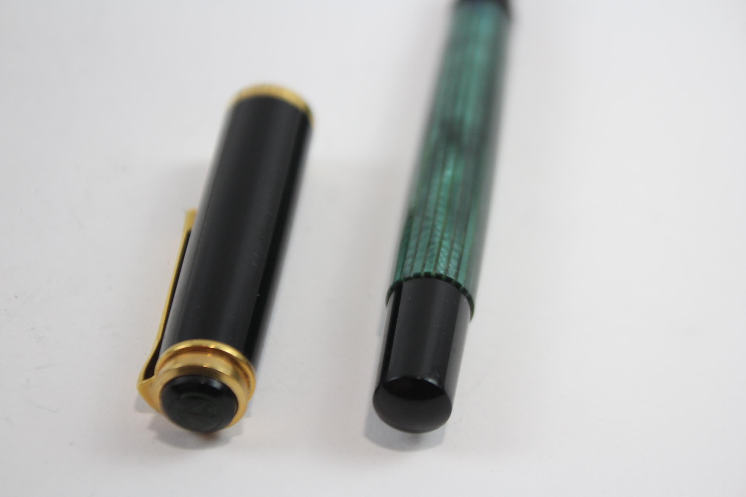 Vintage Pelikan M400 Black & Green Fountain Pen w/ 14ct Gold Nib WRITING // Dip Tested & WRITING - Image 5 of 6