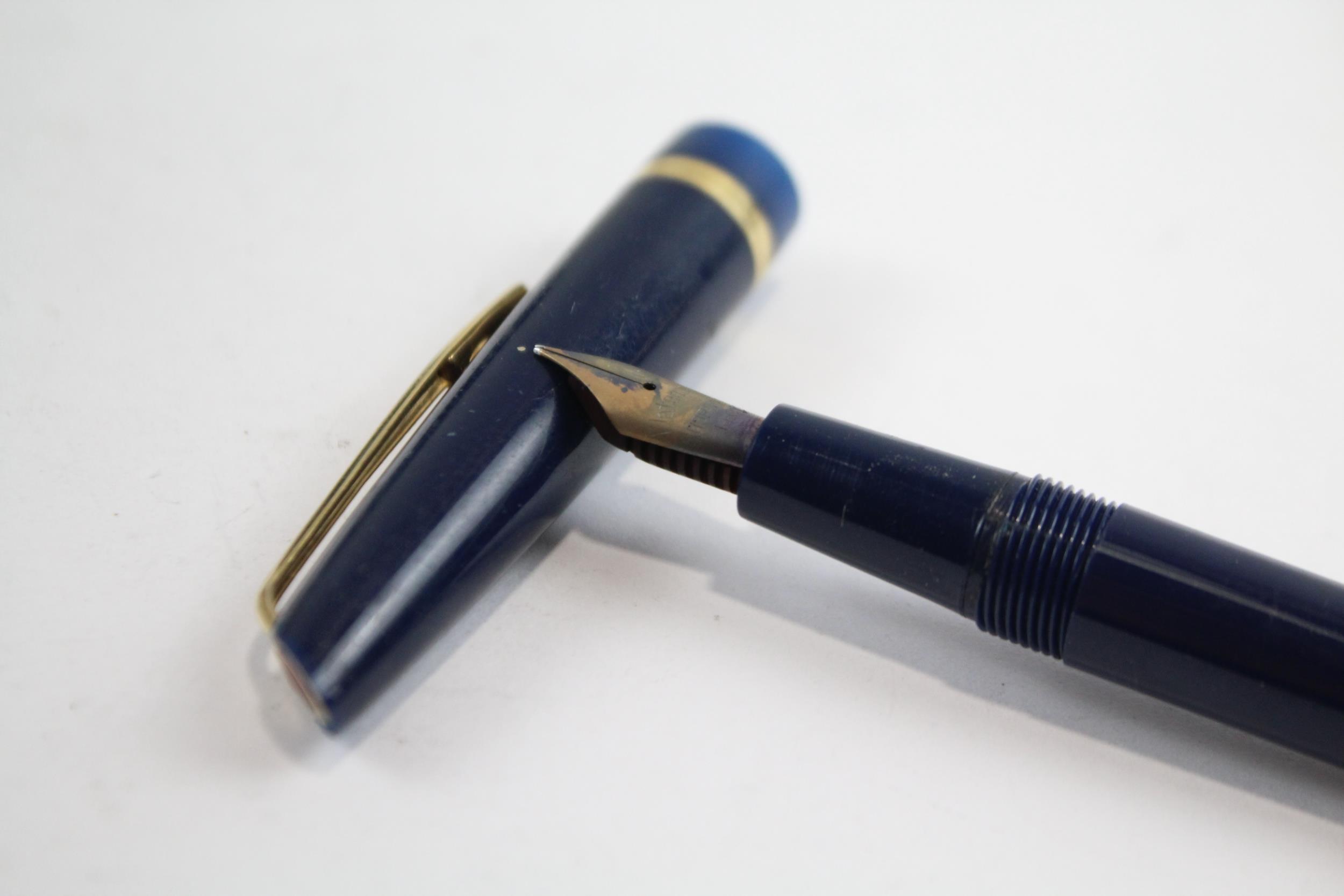 Vintage Waterman L.2 Shorthand Navyh Fountain Pen w/ 14ct Gold Nib WRITING // Dip Tested & WRITING - Image 2 of 9