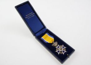 Boxed Northumberland Order of Courage Named Knight in Silvers with Original Box // Boxed