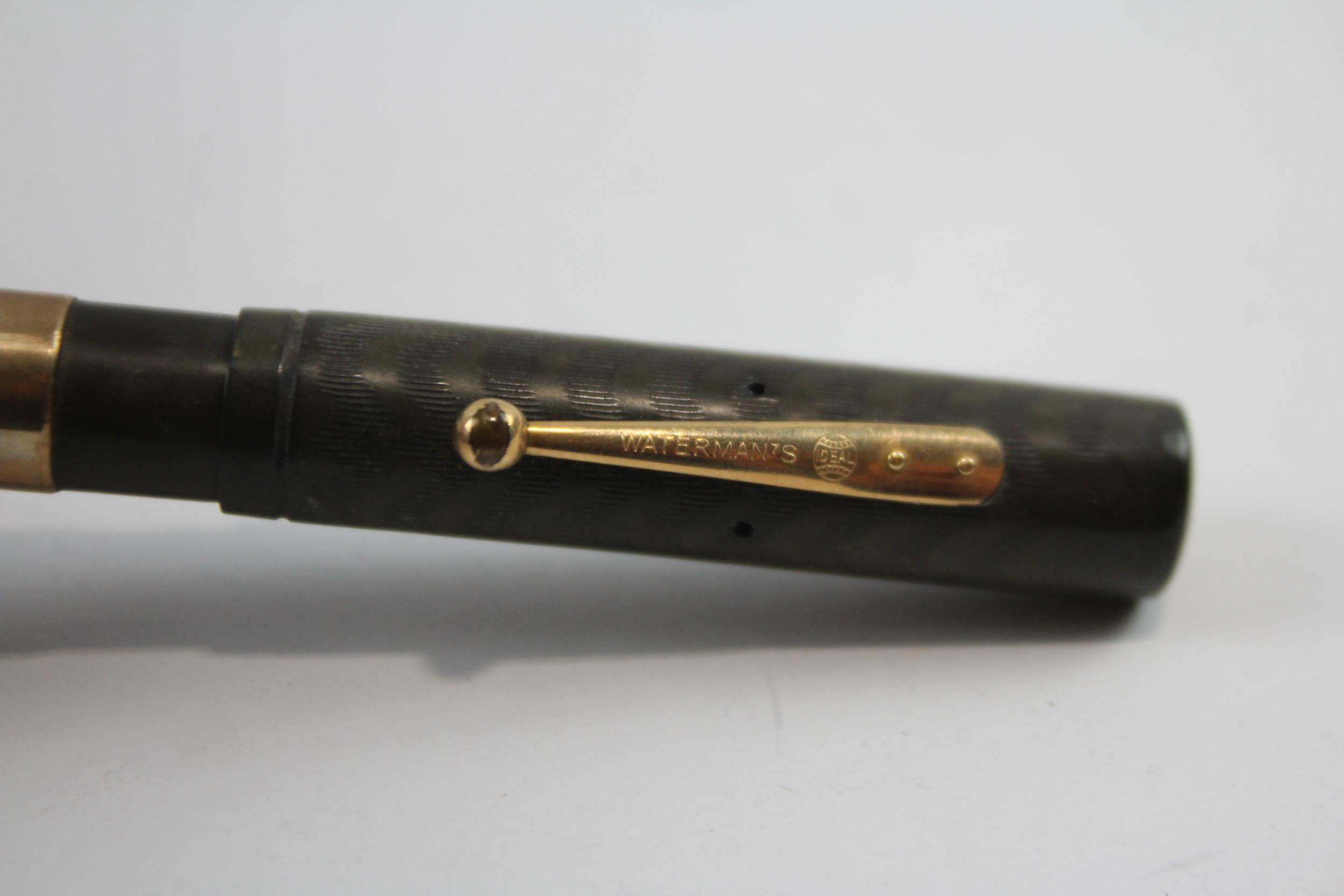 Vintage WATERMAN Ideal Brown Fountain Pen w/ 14ct Nib, 9ct Banding (15g) // w/ 14ct Nib, 9ct Banding - Image 8 of 10