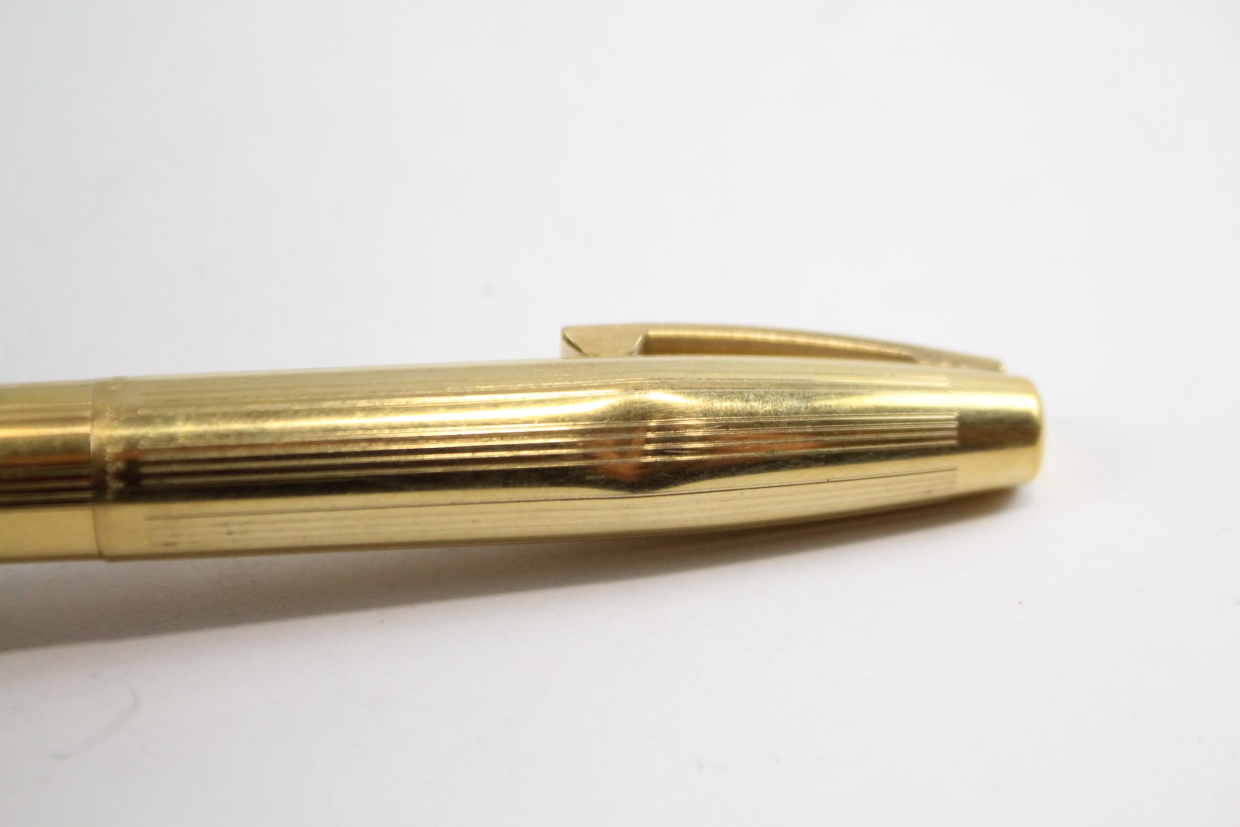 Vintage Sheaffer Imperial Gold Plate Fountain Pen w 14ct Gold Nib WRITING // Dip Tested & Writing - Image 8 of 9