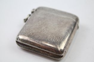 Antique Victorian 1899 Birmingham Sterling Silver Vesta / Match Case (62g) // w/ Personal