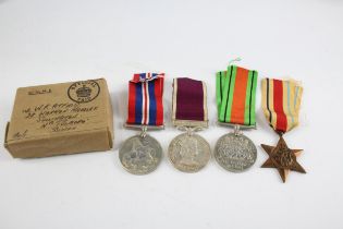 WW2 - E.RII Army Medal Group Inc. Africa Star Etc. Long Service Named 1157647 // WW2 - E.RII Army