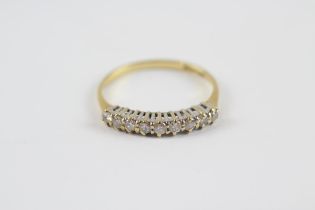 18ct Gold Diamond Nine Stone Ring (1.4g) Size K