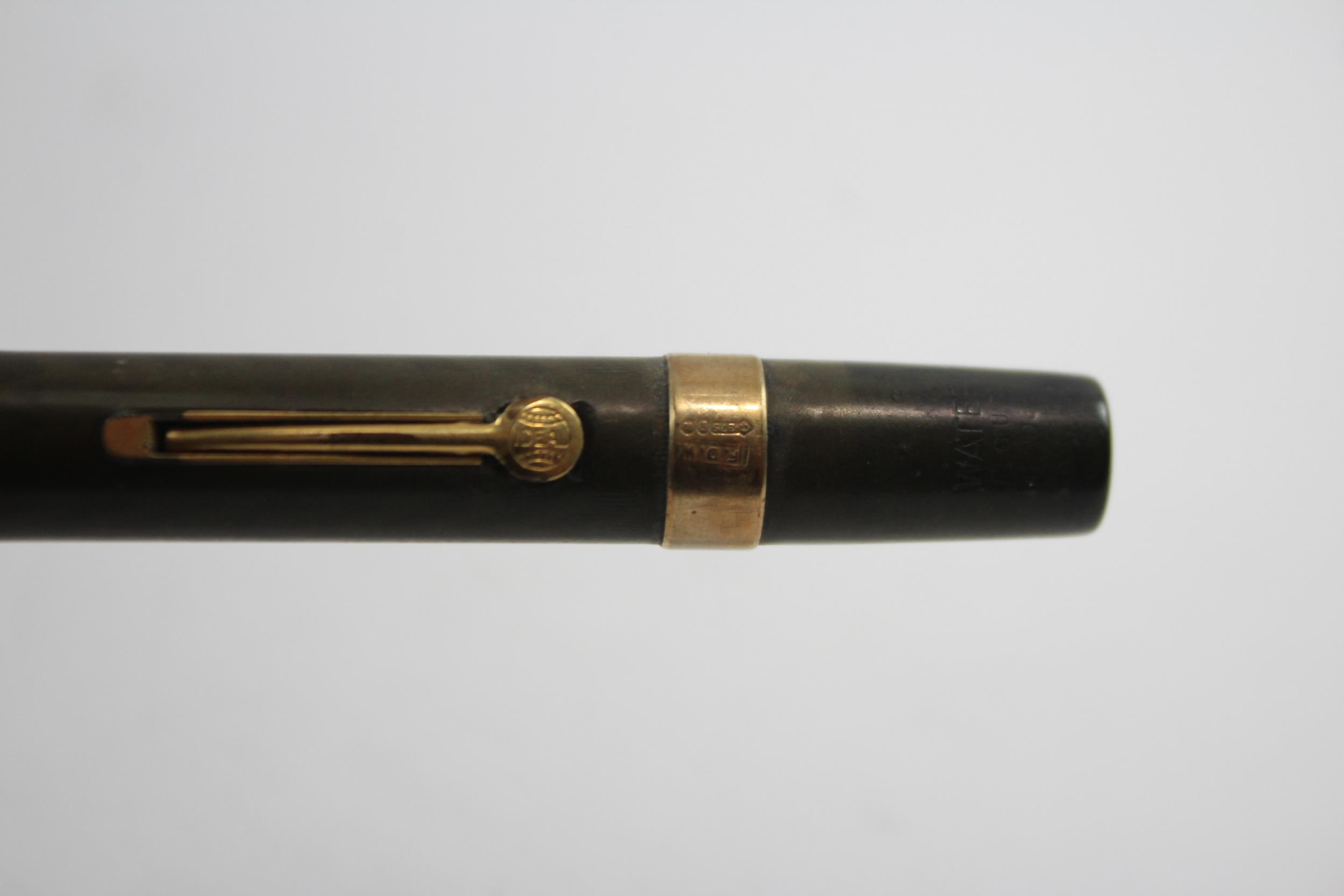 Vintage WATERMAN Ideal Brown Fountain Pen w/ 14ct Nib, 9ct Banding (15g) // w/ 14ct Nib, 9ct Banding - Image 2 of 10