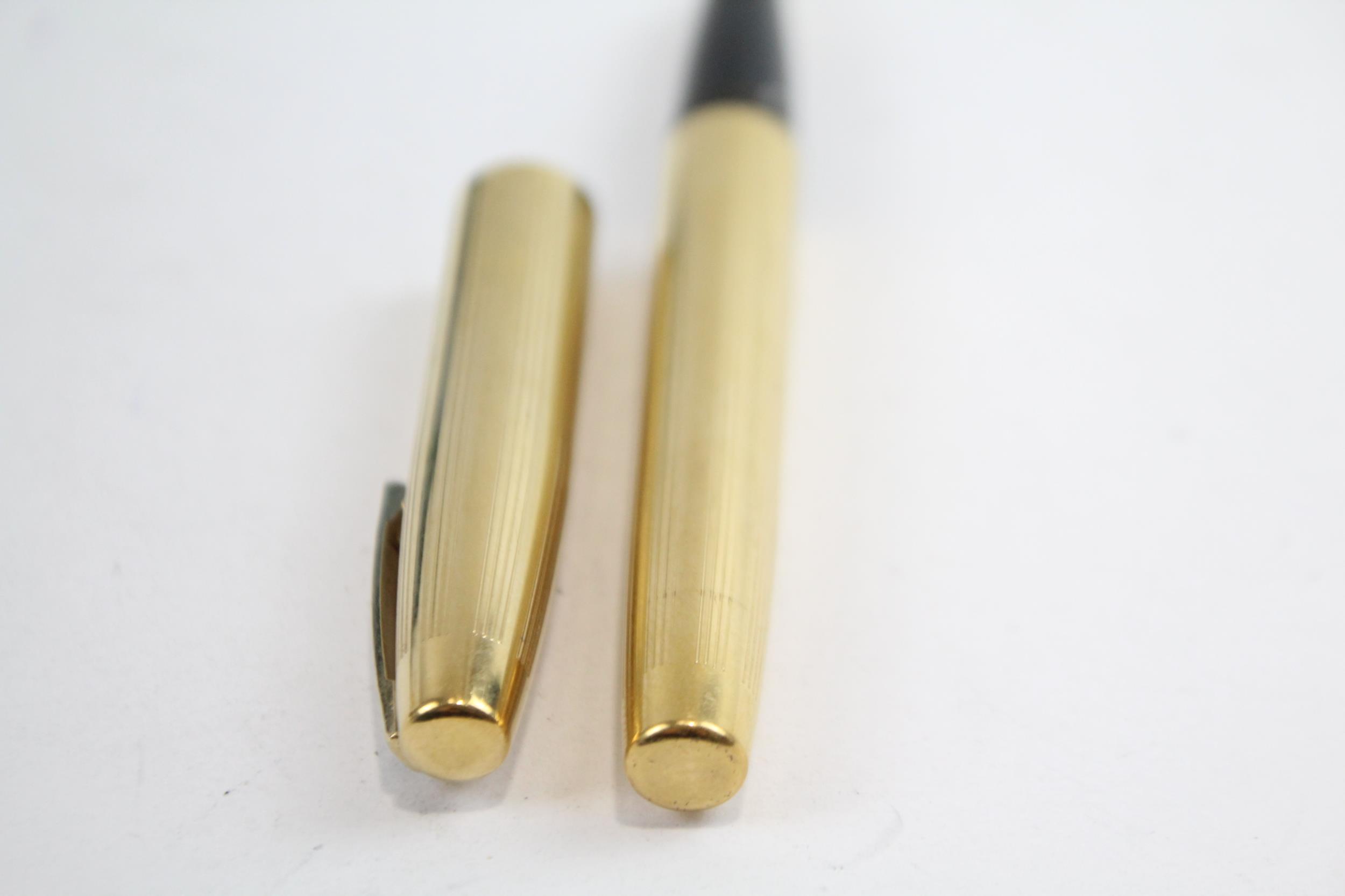 Vintage Sheaffer Imperial Gold Plate Fountain Pen w 14ct Gold Nib WRITING // Dip Tested & Writing - Image 5 of 9