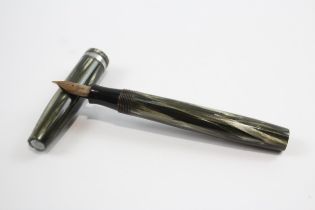 Vintage Waterman Grey Fountain Pen w/ 14ct Gold Nib WRITING // Dip Tested & WRITING In vintage