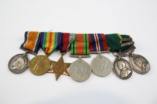 WW1 - WW2 Mounted Medal Group. // WW1 - WW2 Mounted Medal Group.