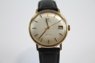 OMEGA GENEVE Men's 9ct GOLD Cased Vintage WRISTWATCH Hand-wind WORKING // OMEGA GENEVE Men's 9ct