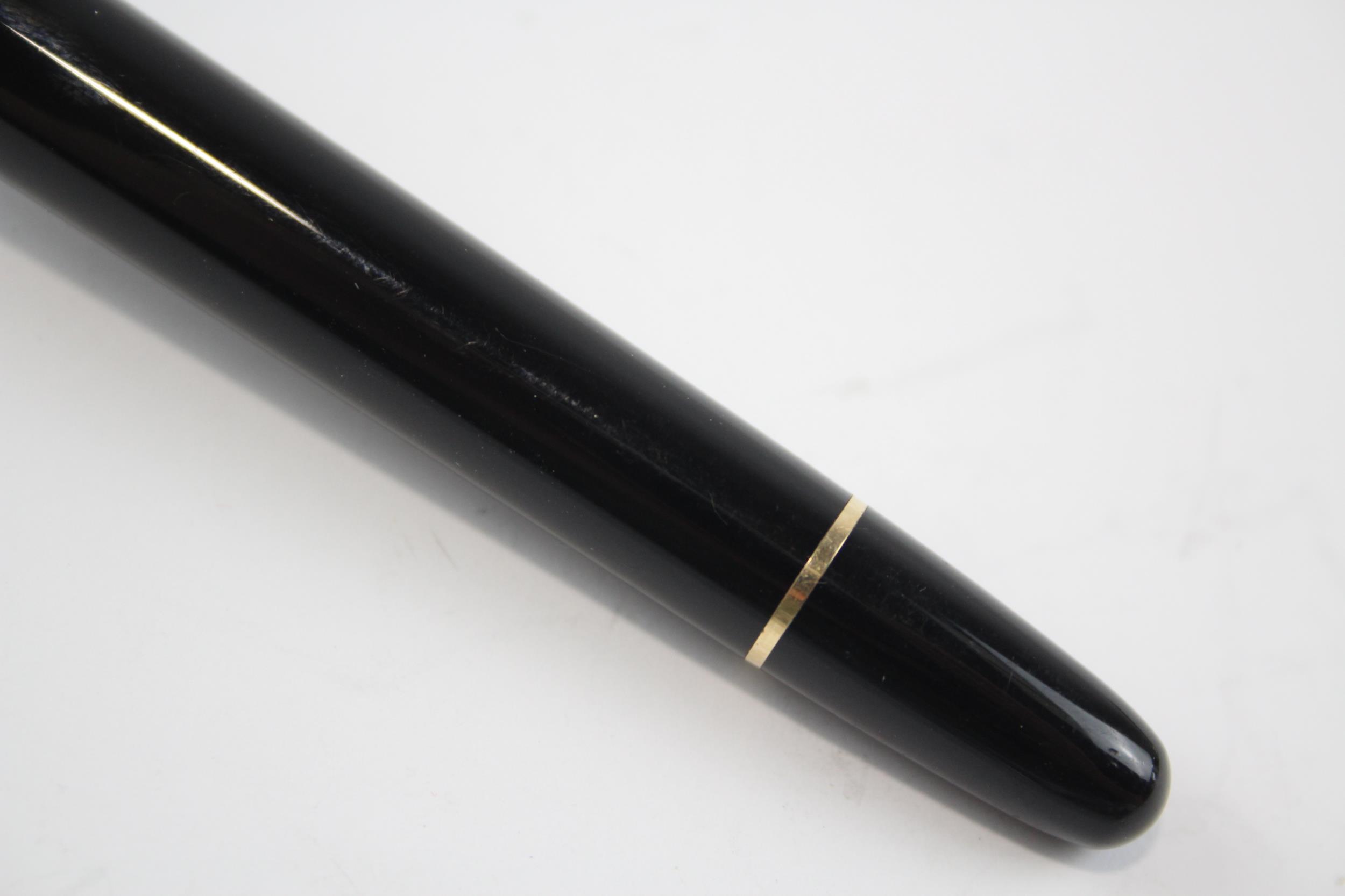 MONTBLANC Meisterstuck Black FOUNTAIN PEN w/ 14ct White Gold Nib WRITING // Dip Tested & WRITING - Image 4 of 4