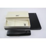 MONTBLANC Black Leather Pen Pouch / Case In Original Box // Length - 15cm In previously owned