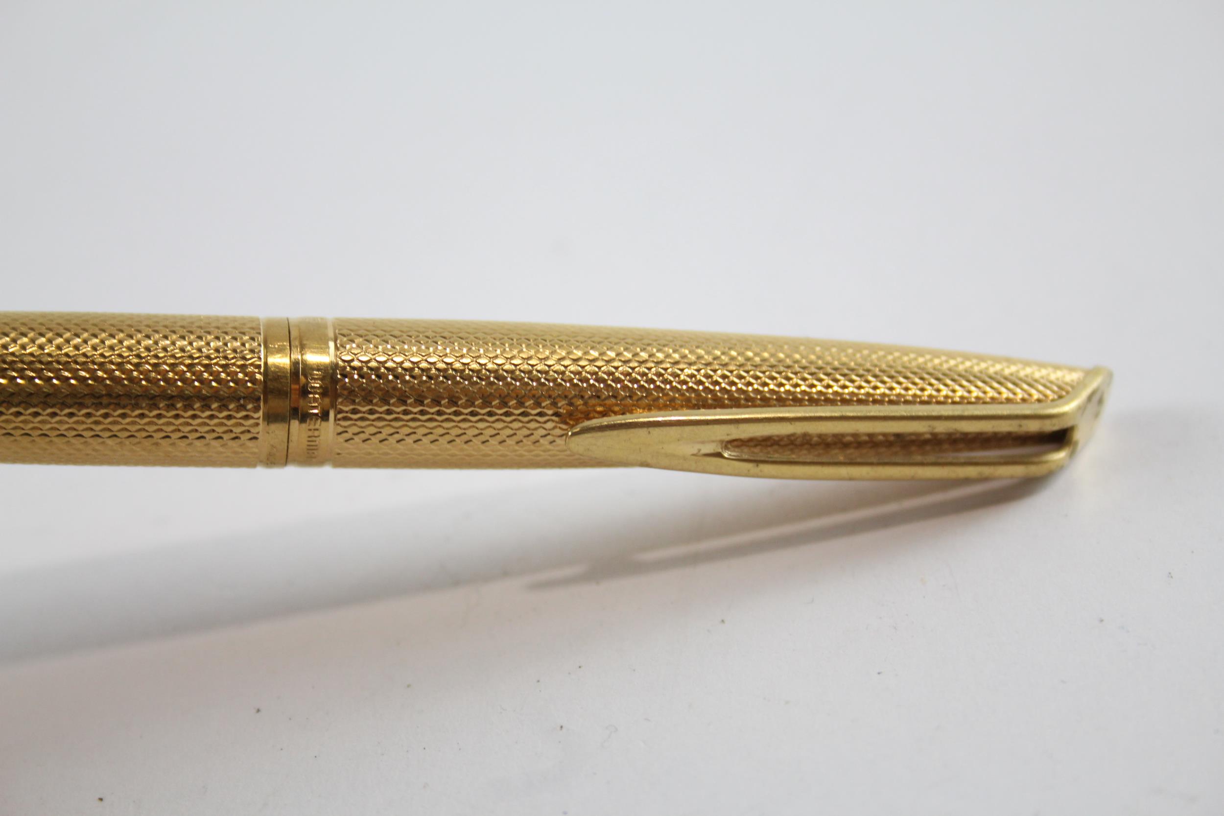 Vintage WATERMAN C/F Gold Plate Cased Fountain Pen w/ 18ct Gold Nib WRITING 20g // Dip Tested & - Image 4 of 4