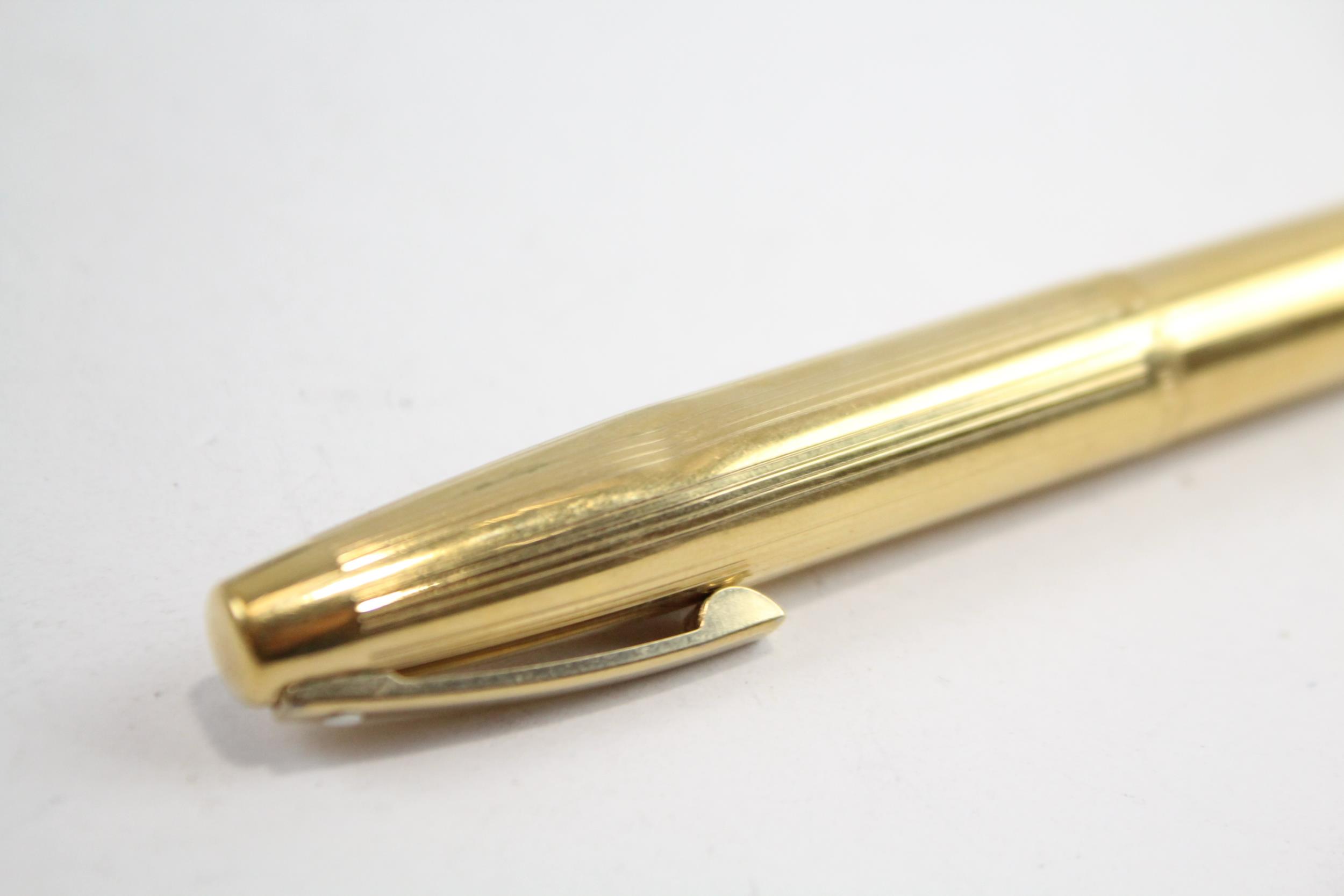 Vintage Sheaffer Imperial Gold Plate Fountain Pen w 14ct Gold Nib WRITING // Dip Tested & Writing - Image 7 of 9