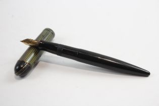 Vintage Wahl Eversharp Black & Green Fountain Pen w/ 14ct Gold Nib WRITING // Dip Tested & WRITING
