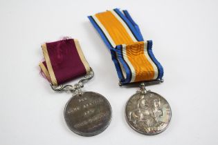 2 x WW1 GV Medals including War Medal and GV Long Service. Long Service Named 22724 Sgt W. Watts R.