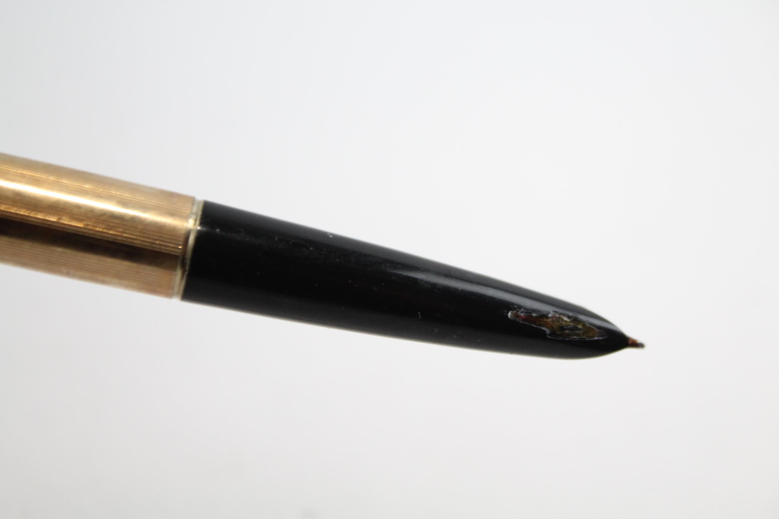 Vintage Parker 61 Gold Plated Fountain Pen w/ 14ct Gold Nib WRITING (23g) // Dip Tested & WRITING In - Image 3 of 6