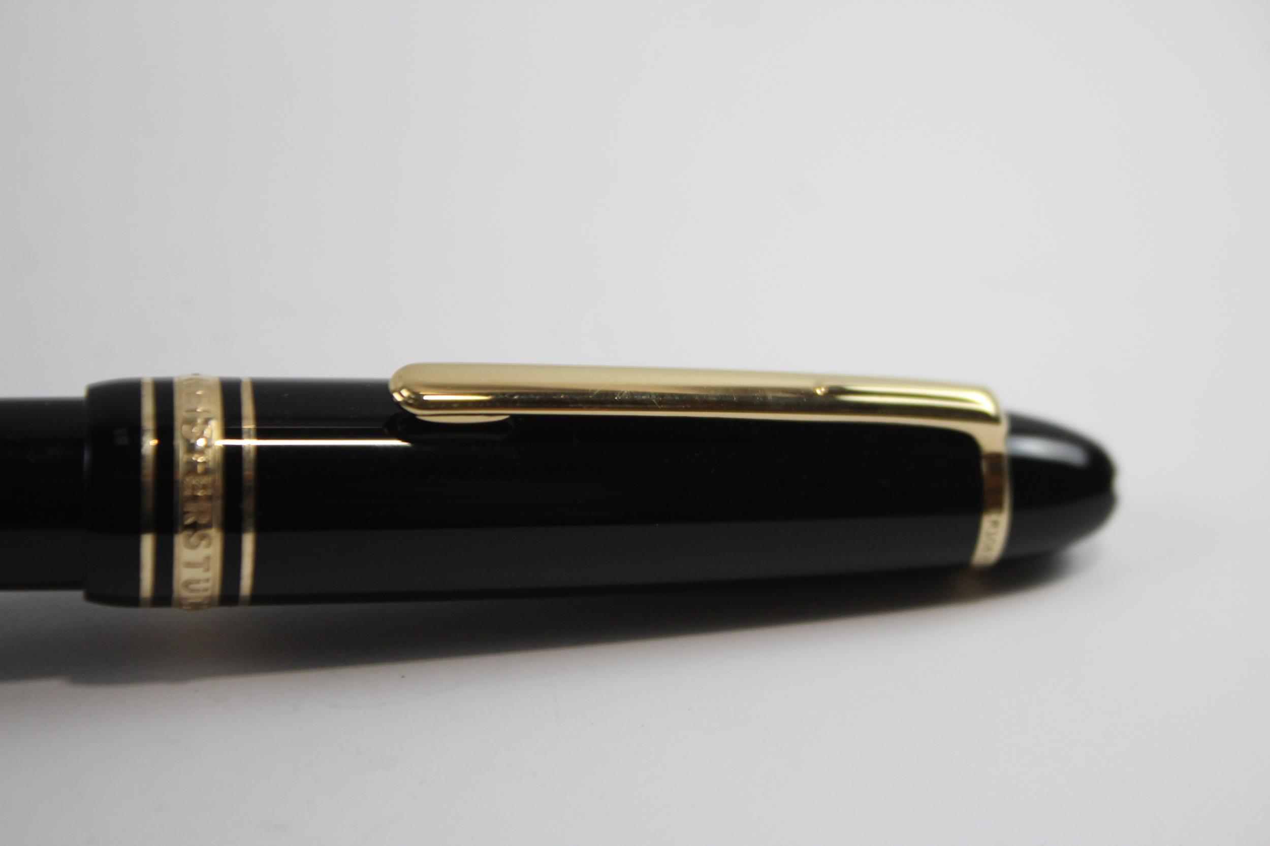MONTBLANC Meisterstuck Black Ballpoint Pen / Biro WRITING Original Box // ER1083045 In previously - Image 5 of 6