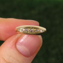 18ct Gold Old Cut Diamond Five Stone Ring (2.1g) Size K