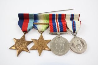 Mounted WW2 ER II Medal Group. INC Atlantic Star - France and Germany Clasp. ER II Queens Silver