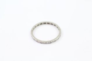 9ct White Gold Diamond Eternity Ring (0.9g) Size M