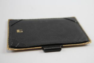 Vintage Dunhill Black Leather Pocket Notebook w/ 9ct Edge (36g) // Dimensions - 9.5cm(w) x 15cm(h)