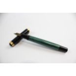 Vintage Pelikan M400 Black & Green Fountain Pen w/ 14ct Gold Nib WRITING // Dip Tested & WRITING