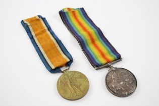 WW1 Medal Pair & Original Ribbons. Named 2860 Pte R. Watt Seaforth // WW1 Medal Pair & Original