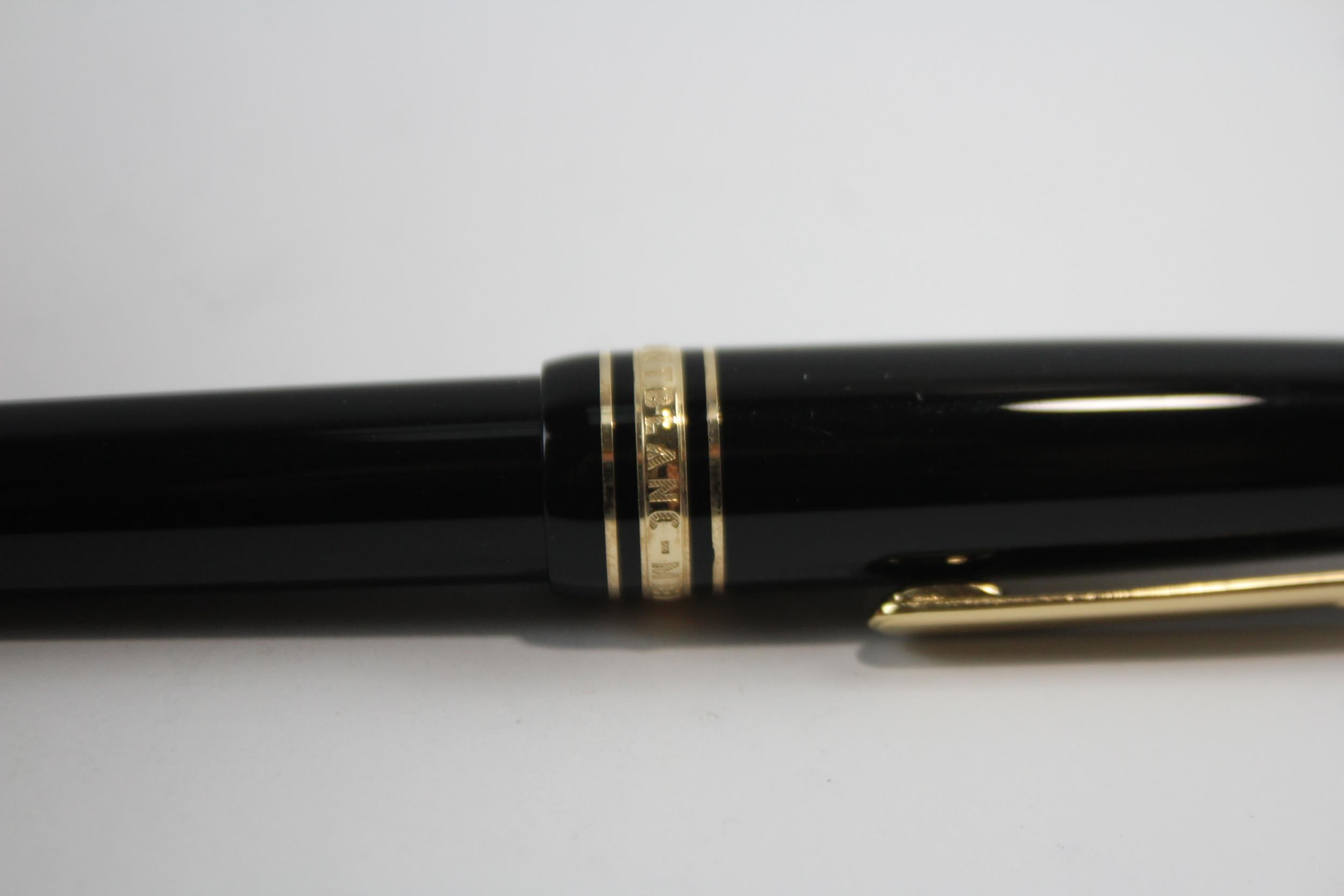 MONTBLANC Meisterstuck Black Ballpoint Pen / Biro WRITING Original Box // ER1083045 In previously - Image 4 of 6