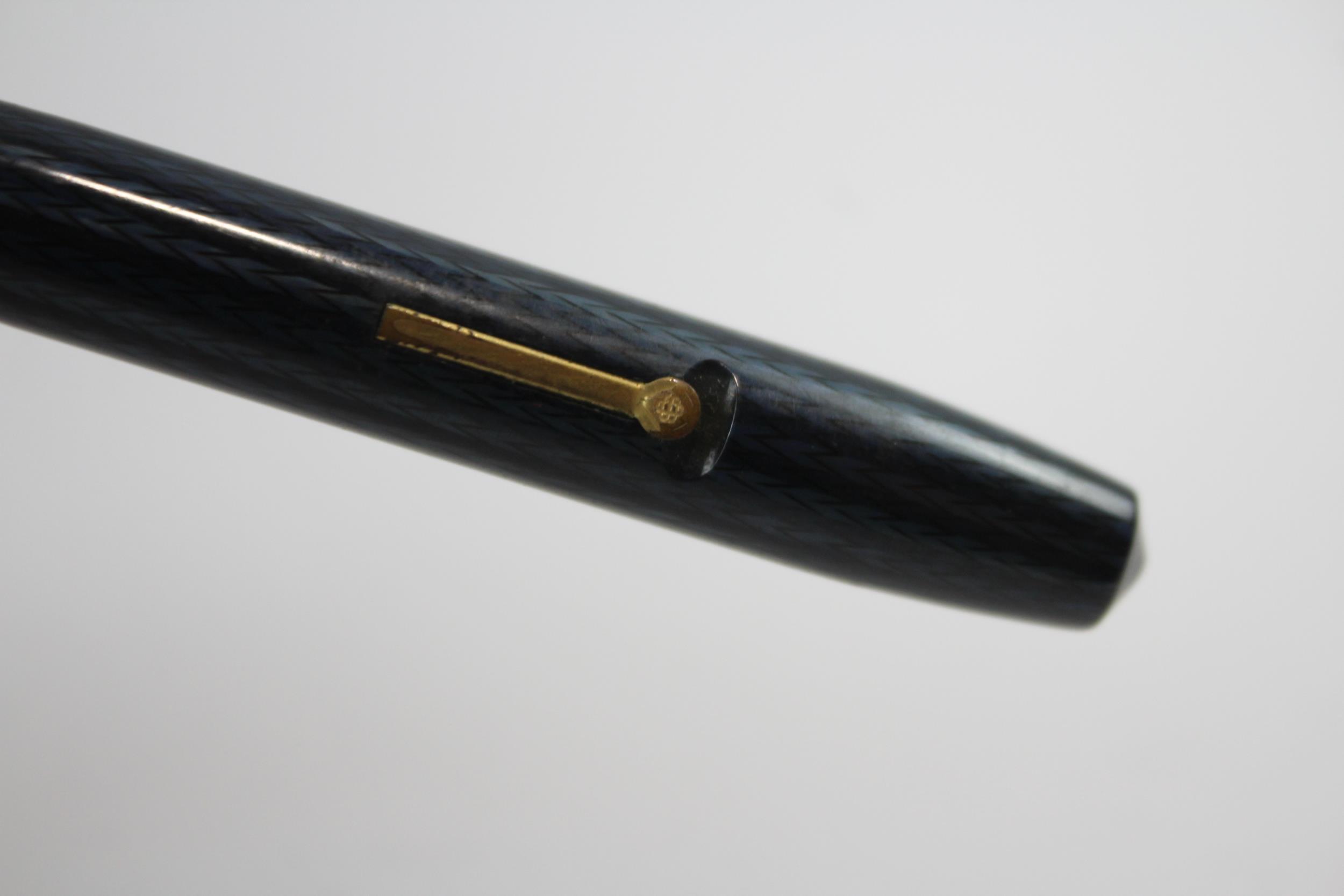 Vintage CONWAY STEWART Duro Navy Fountain Pen w/ 14ct Gold Nib WRITING // Dip Tested & WRITING In - Image 5 of 7
