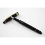 MONTBLANC Meisterstuck Black FOUNTAIN PEN w/ 14ct White Gold Nib WRITING // Dip Tested & WRITING