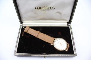 LONGINES Men's 9ct GOLD Vintage WRISTWATCH Hand-wind WORKING 'TIMKEN' Caseback // LONGINES Men's 9ct