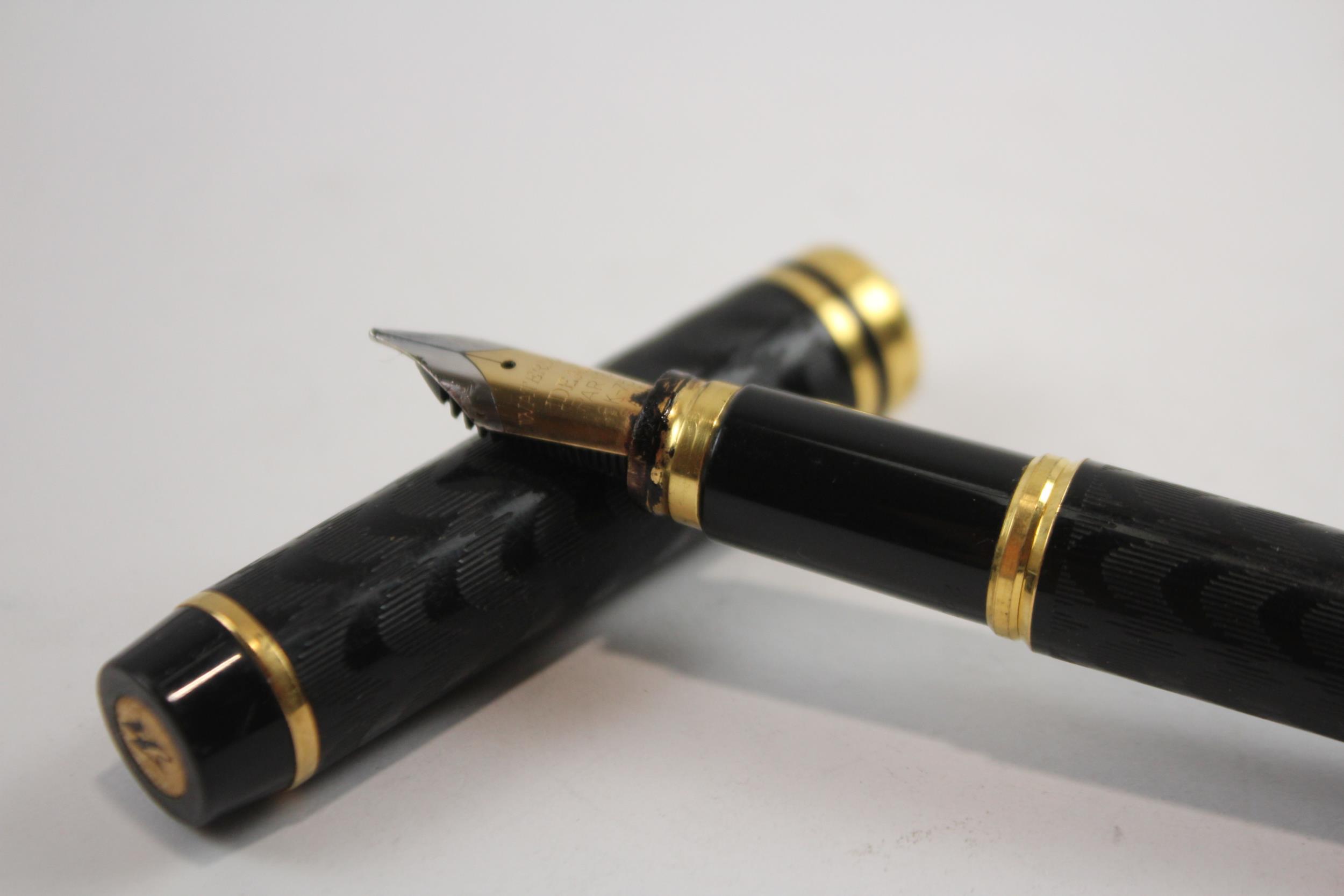 Waterman Ideal Black Fountain Pen w/ 18ct Gold Nib WRITING // Dip Tested & Writing In previously - Image 2 of 6