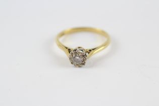 18ct Gold Antique Solitaire Diamond Ring (2.2g) Size M