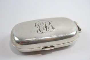 Antique Hallmarked 1908 Birmingham STERLING SILVER Sovereign Case 37g // Antique Hallmarked 1908