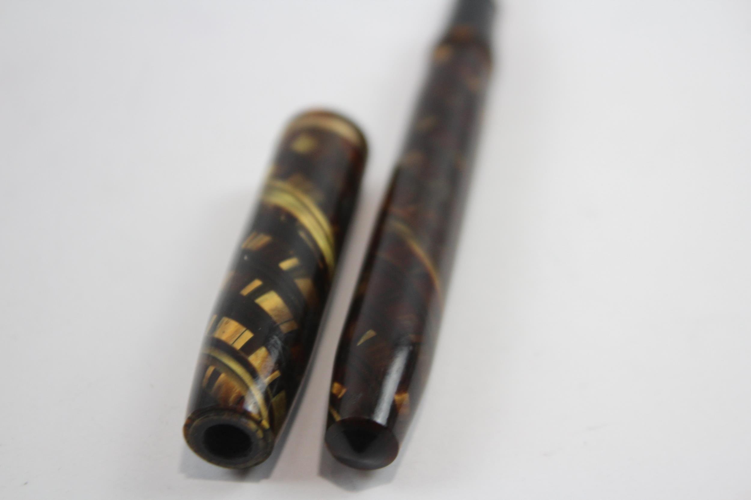 Vintage Conway Stewart 28 Brown Fountain Pen w/ 14ct Gold Nib WRITING // Dip Tested & WRITING In - Image 5 of 9
