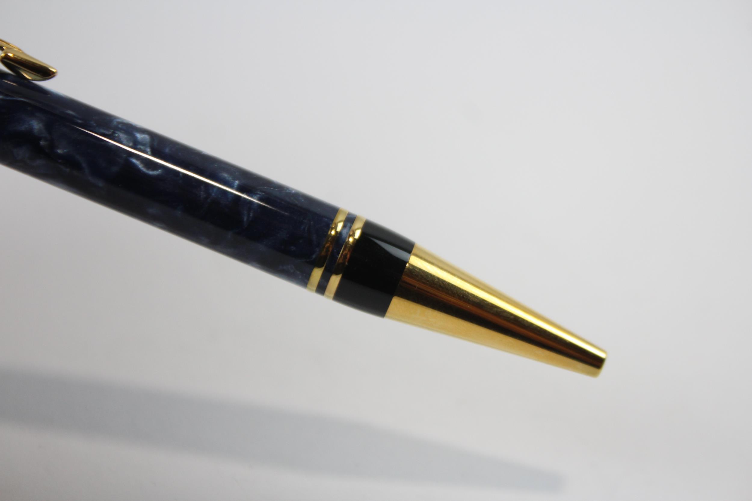 Parker Duofold Navy Lacquer Fountain Pen w/ 18ct Gold Nib, Ballpoint Etc // Dip Tested & WRITING - Image 8 of 8