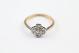 18ct Gold & Platinum Set Antique Dress Ring (2.5g) Size M