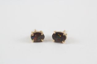 14ct Gold Boulder Opal Stud Earrings (0.8g)