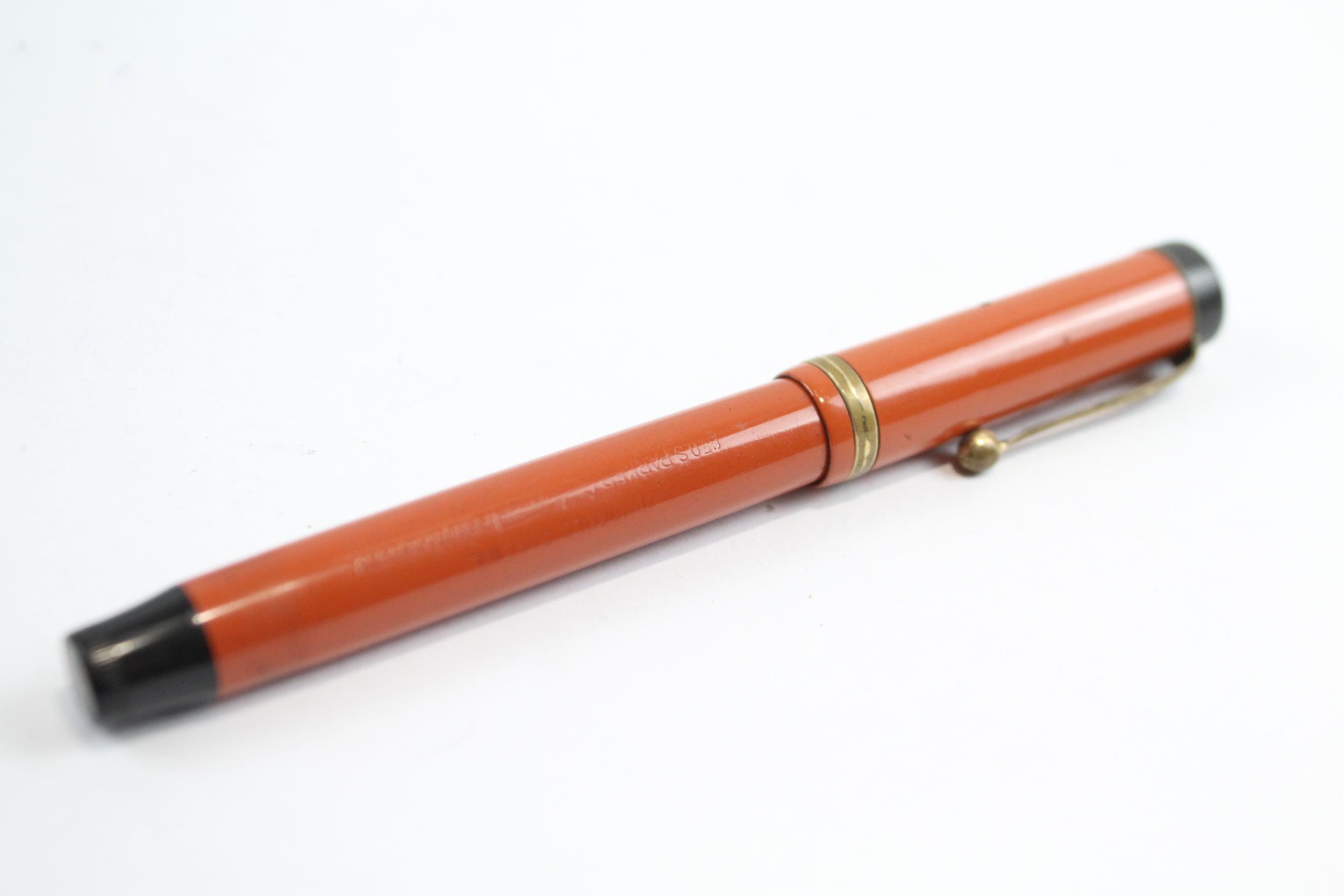 Vintage Parker Lucky Curve Duofold The Big Red Fountain Pen w/ Gold Plate Nib // Dip Tested & - Image 7 of 8