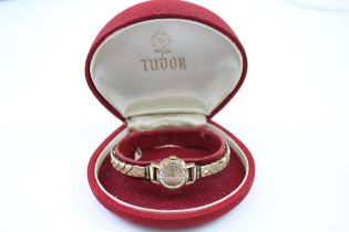 TUDOR By ROLEX Women's Vintage Gold Tone WRISTWATCH Hand-Wind WORKING Boxed // TUDOR By ROLEX