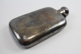 Antique Hallmarked Birmingham STERLING SILVER Flask 216g // Antique Hallmarked Birmingham STERLING