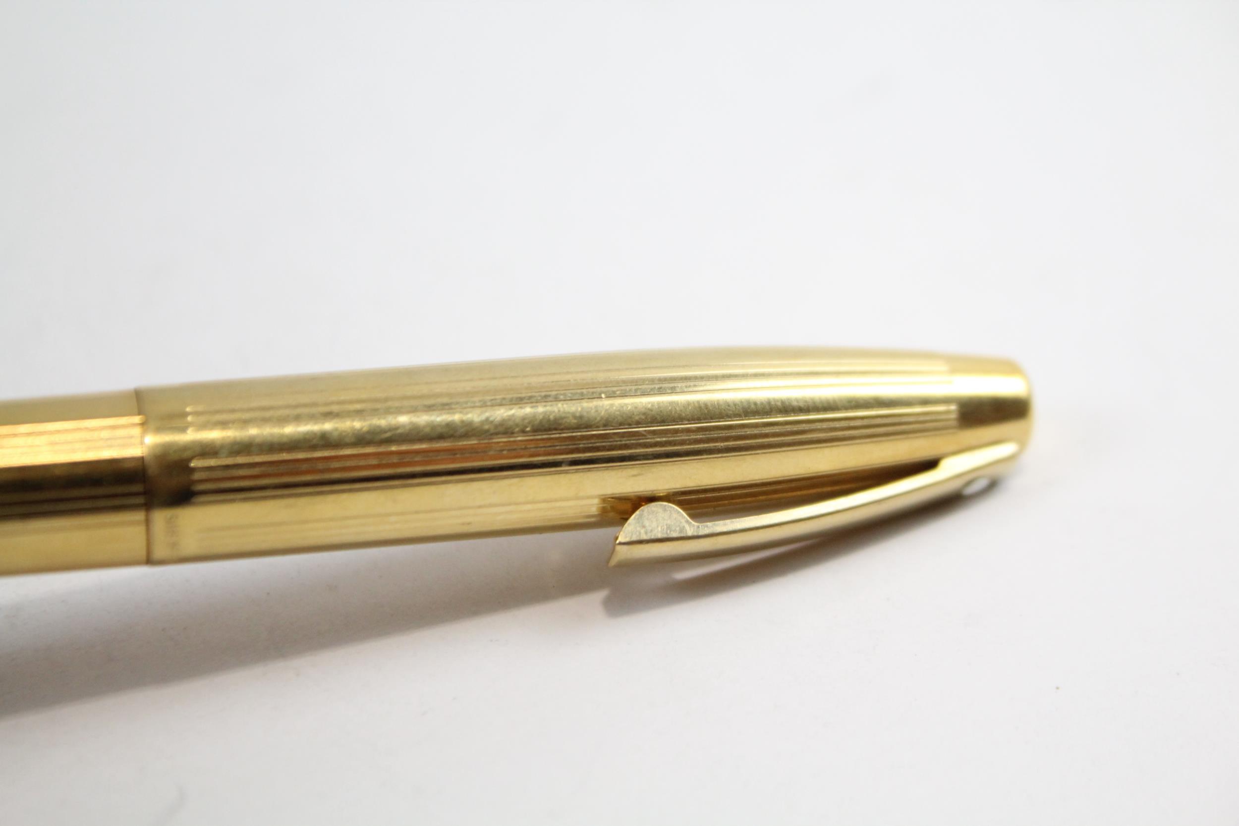 Vintage Sheaffer Imperial Gold Plate Fountain Pen w 14ct Gold Nib WRITING // Dip Tested & Writing - Image 9 of 9