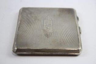 Vintage Hallmarked 1938 Birmingham STERLING SILVER Cigarette Case 92g // Vintage Hallmarked 1938