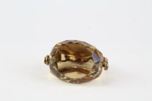 9ct gold Citrine swivel fob (14.1g)