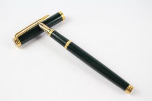 Vintage WATERMAN Ideal Green Lacquer Fountain Pen w/ 18ct Gold Nib WRITING //"