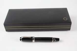 MONTBLANC Boheme Black Retractable Fountain Pen w/ 14ct White Gold Nib WRITING //"