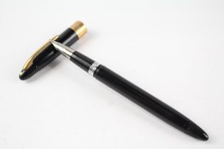 Vintage SHEAFFER Snorkel Black Fountain Pen w/ Steel Nib WRITING //"